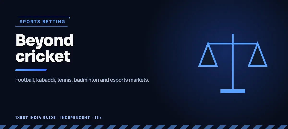 1xBet India Guide — How the 1xBet sportsbook is organised