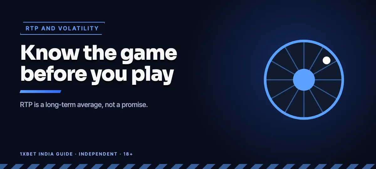 1xBet India Guide — Slots, RTP and volatility